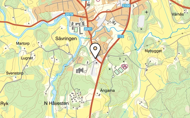 Karta som visar 172ans på Håvestensvägen 2, 458 32 Färgelanda
