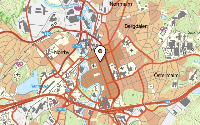 Karta som visar Brasseriet på Allégatan 21, 503 32 Borås