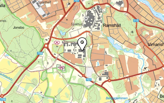 Karta som visar Östgöta Kök på Artillerigatan 15, 587 58 Linköping