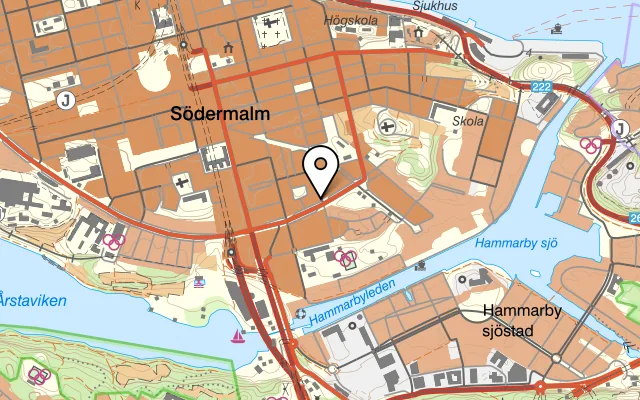 Karta som visar Blecktornskällaren på Ringvägen 147, 116 61 Stockholm