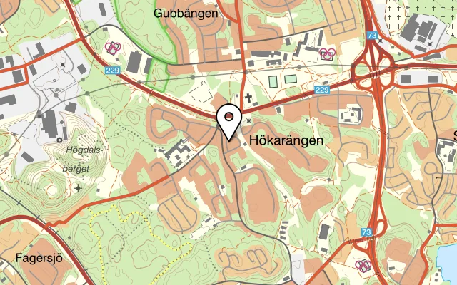 Karta som visar El Beik på Hökarängsplan 12, 123 56 Farsta