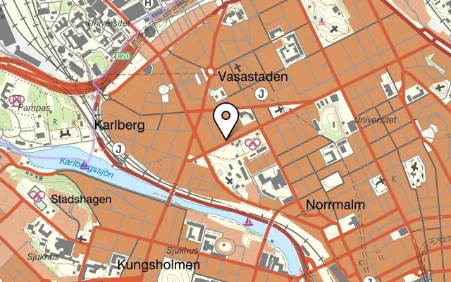 Karta som visar Minh Mat på Odengatan 94, 113 22 Stockholm