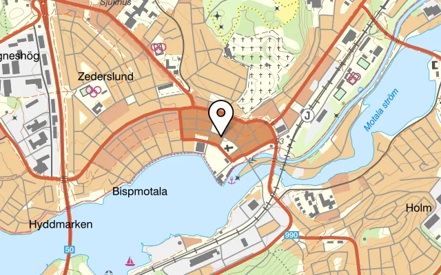 Karta som visar Bispo på Bispmotalagatan 5B, 591 30 Motala, Sweden