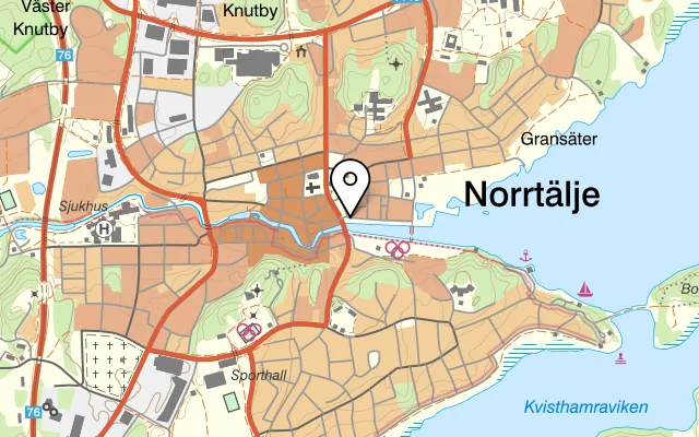 Karta som visar Den Gyllene Räven på Hamnplan 1, 761 30 Norrtälje