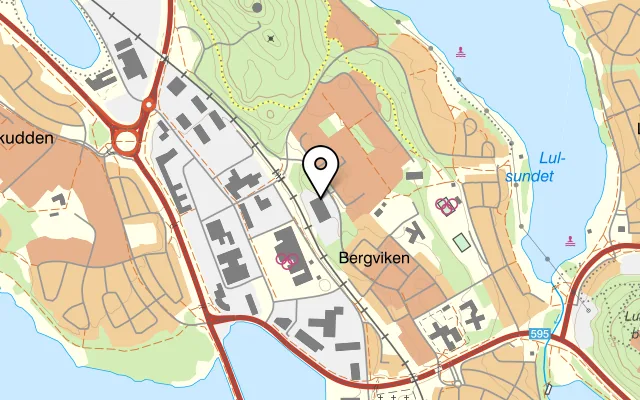 Karta som visar Restaurang Köksverket på Blomgatan 17, 973 31 Luleå