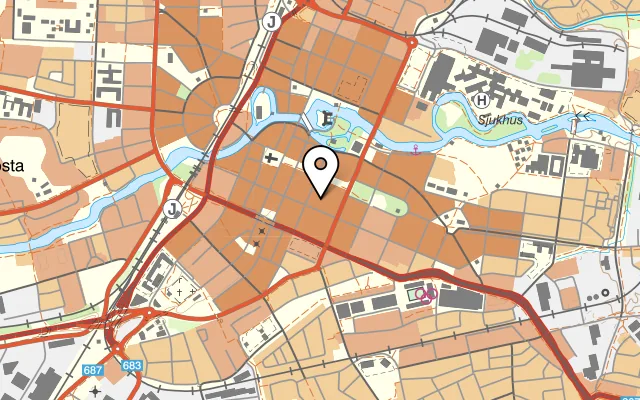 Karta som visar Fisk i hallen på Kungsgatan 15, 702 11 Örebro