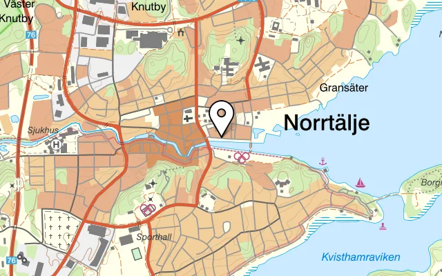 Karta som visar Wine & Dine på Ångbåtsgatan 2, 761 32 Norrtälje