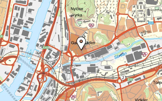 Karta som visar Masala Kitchen & Bar Gamlestan på Holländareplatsen 4, 415 14 Göteborg