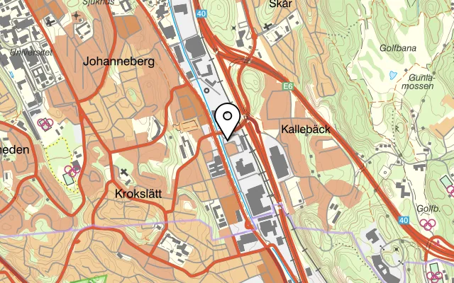 Karta som visar Bon Cibo på Grafiska vägen 2c, 412 63 Göteborg