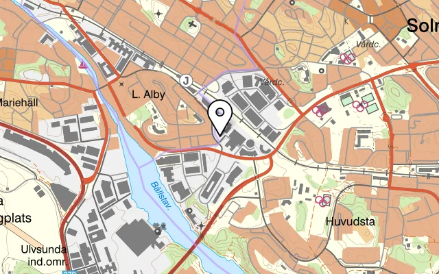 Karta som visar Norobata på Landsvägen 30, 171 54 Sundbyberg
