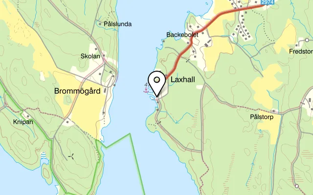 Karta som visar Laxhall hamnkrog & konferens på Laxhall 5, 542 91 Brommösund