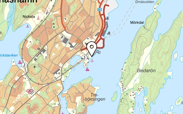 Karta som visar Kroken på Fiskargränd 8, 149 30 Nynäshamn