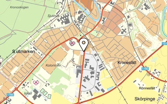 Karta som visar Vaktkurens Mos på Helsingborgsvägen 32, 262 72 Ängelholm