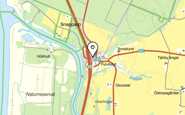 Karta som visar Rasta Snapparp på E6, 312 91 Eldsberga