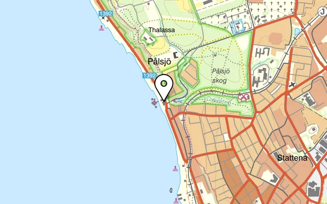 Karta som visar Pålsjö krog på Drottninggatan 151, 254 33 Helsingborg