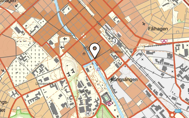 Karta som visar Bryggeriet Ångkvarn på Östra Ågatan 59, 753 22 Uppsala