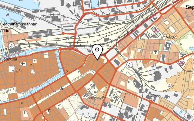 Karta som visar Aiko Sushi på Fredsgatan 12, 212 12 Malmö