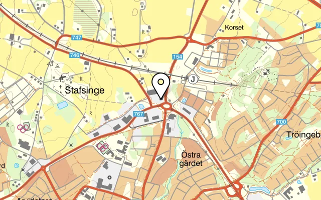 Karta som visar Sisi på Tånga Handelsplats på Dalkullevägen 4, 311 39 Falkenberg
