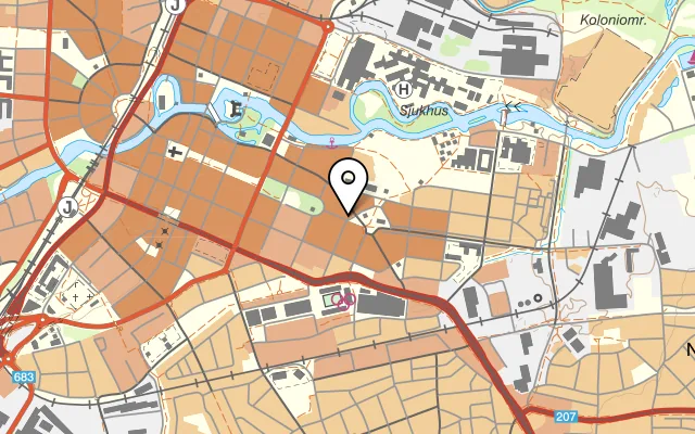 Karta som visar Pizzeria Viking på Oskarstorget 8B, 702 14 Örebro