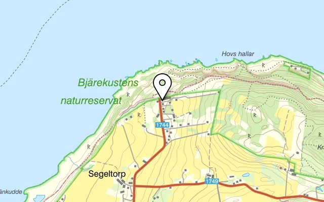 Karta som visar Hovs hallar på Hovshallavägen 160, 269 91 Båstad