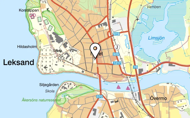 Karta som visar Wanpen's Thai Food på TORGET 10, 793 31 Leksand