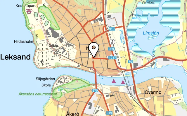 Karta som visar Fred´s Burger på TORGET 7, 793 31 Leksand, Sweden