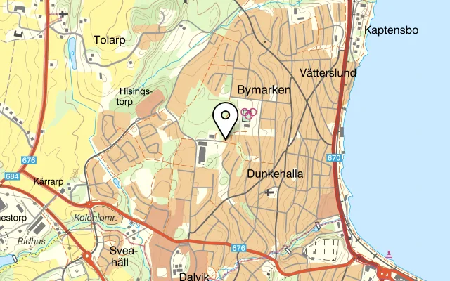Karta som visar Fjällstugan på Sommarhemsgatan 7, 554 47 Jönköping