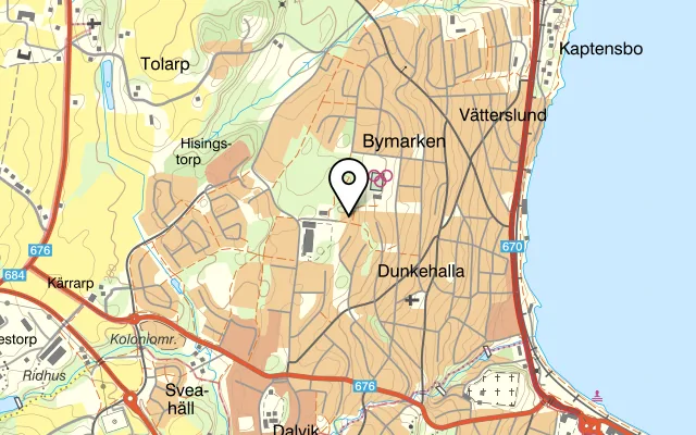 Karta som visar Restaurang Fjällstugan på Sommarhemsgatan 7, 554 47 Jönköping
