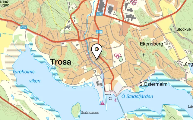 Karta som visar Ankaret på Östra Långgatan 24B, 619 30 Trosa