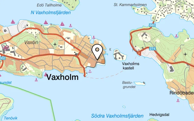 Karta som visar Sportbar Nummer 10 på Hamngatan 10, 185 32 Vaxholm