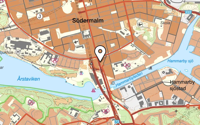 Karta som visar Tullen på Hantverkargatan 26, 112 21 Stockholm