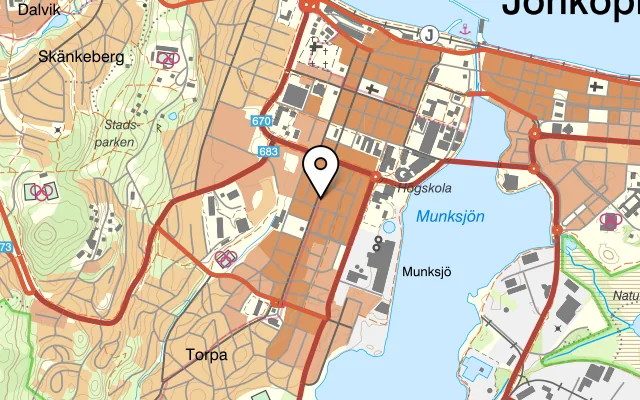 Karta som visar Samboosak på Östra Storgatan 42, 553 21 Jönköping