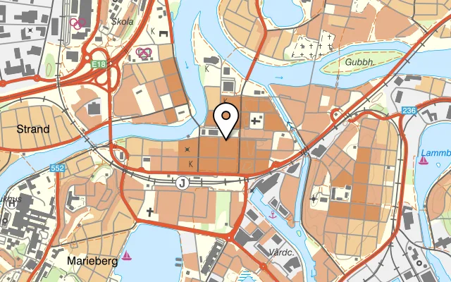 Karta som visar Pepa Deli på Tingvallagatan 15, 652 25 Karlstad
