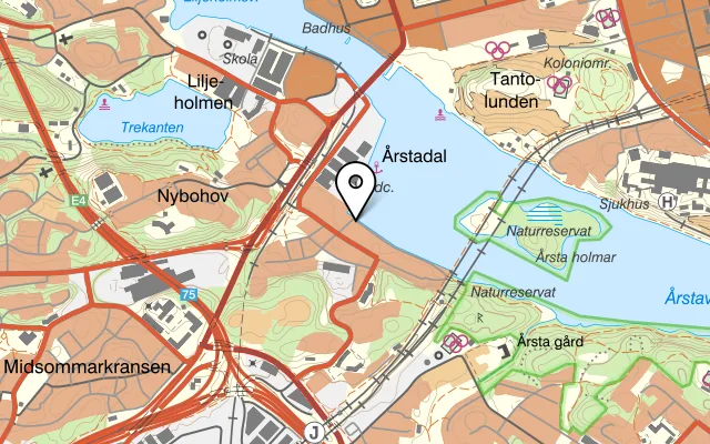Karta som visar Bankomat på Sjövikskajen 6, 117 58 Stockholm