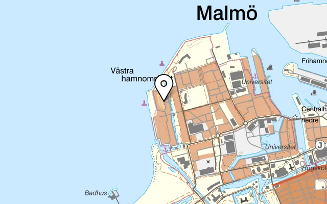 Karta som visar About Beer på Kompassgatan 37, 211 17 Malmö, Sweden