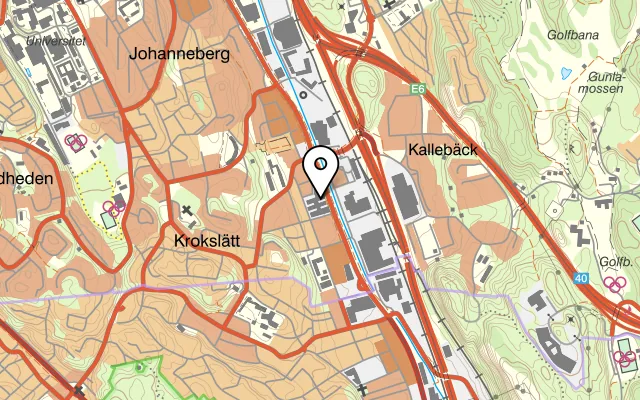 Karta som visar Asiana Sushi på Falkenbergsgatan 3, 412 85 Göteborg