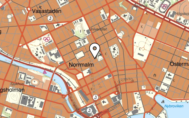 Karta som visar Restaurang Westman på Wallingatan 2, 111 60 Stockholm