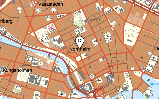 Karta som visar Mother India på Upplandsgatan 6, 111 23 Stockholm