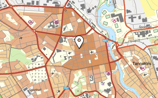 Karta som visar Yogi på Platensgatan 5, 582 20 Linköping