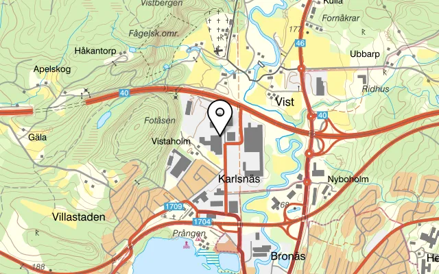 Karta som visar Lunchhörnan i Ulricehamn på Karlsnäsvägen 7, 523 37 Ulricehamn