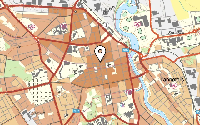 Karta som visar Ölstugan Tullen på Klostergatan 19E, 582 23 Linköping