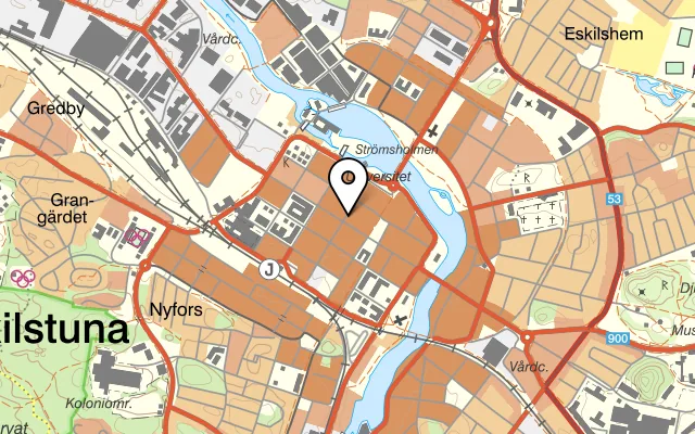Karta som visar Sushi Yann på Kriebsensgatan 7, 632 20 Eskilstuna