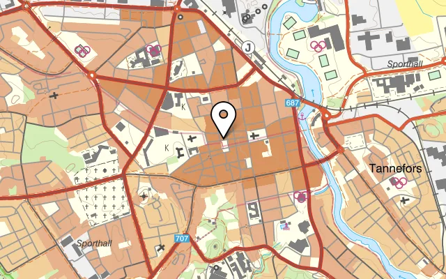 Karta som visar Smaksak på Stora Torget 7, 582 19 Linköping