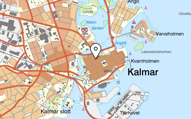 Karta som visar Gangnam på Fiskaregatan 33, 392 48 Kalmar