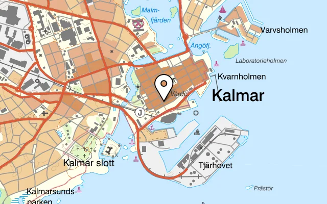 Karta som visar Källaren Kronan på Ölandsgatan 7, 392 31 Kalmar