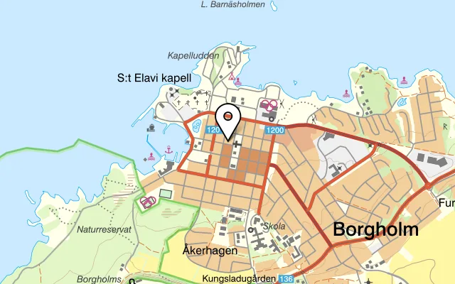 Karta som visar Rosmarino på Norra Långgatan 13, 387 31 Borgholm
