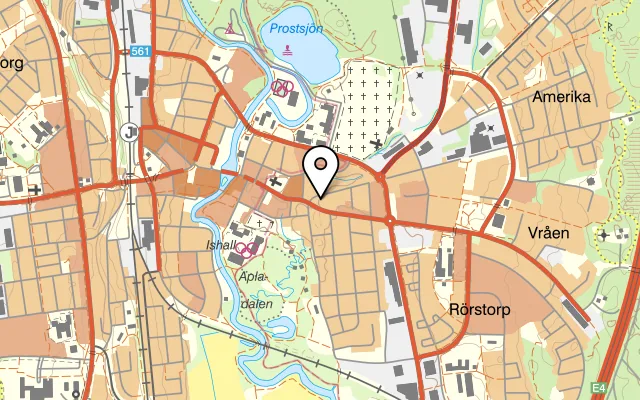 Karta som visar Gästgivargården på Växjövägen 1, 331 32 Värnamo