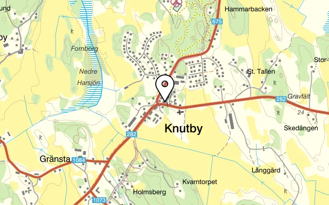 Karta som visar Knutby Krog på Kyrkbacksvägen 2, 740 12 Knutby