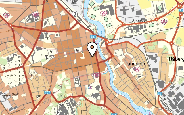 Karta som visar Claras på MAGASINSTORGET 1, 582 26 Linköping