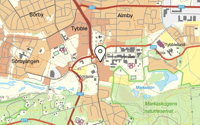 Karta som visar Pasta La Vista på Åstadalsvägen 3B, 702 81 Örebro